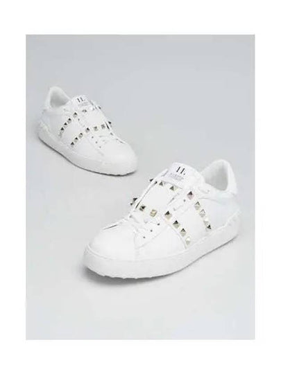 Rockstud Untitled Low Top Sneakers White - VALENTINO - BALAAN 2