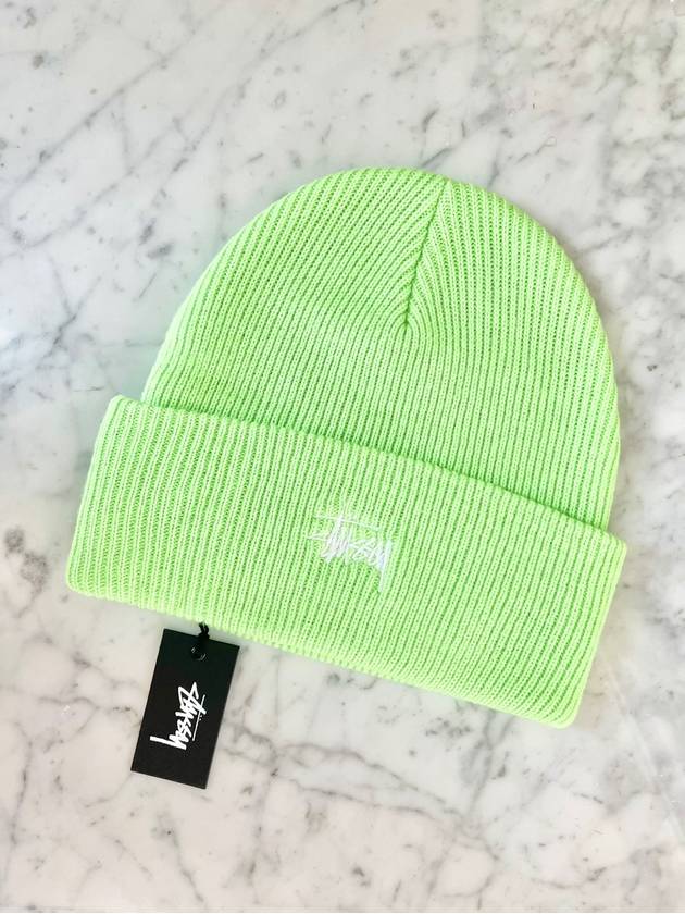 Graffiti Tall Beanie Lime - STUSSY - BALAAN 2