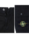 Men's Wappen Patch Pocket Bermuda Cargo Shorts Black - STONE ISLAND - BALAAN 8