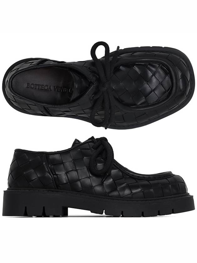 Haddock Lace Up Leather Loafers Black - BOTTEGA VENETA - BALAAN 2