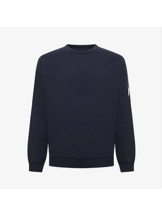 Lens Wappen Light Fleece Sweatshirt Navy - CP COMPANY - BALAAN 3