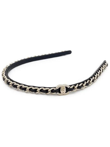 Chain turnlock hairband black 3ET0912 - CHANEL - BALAAN 1