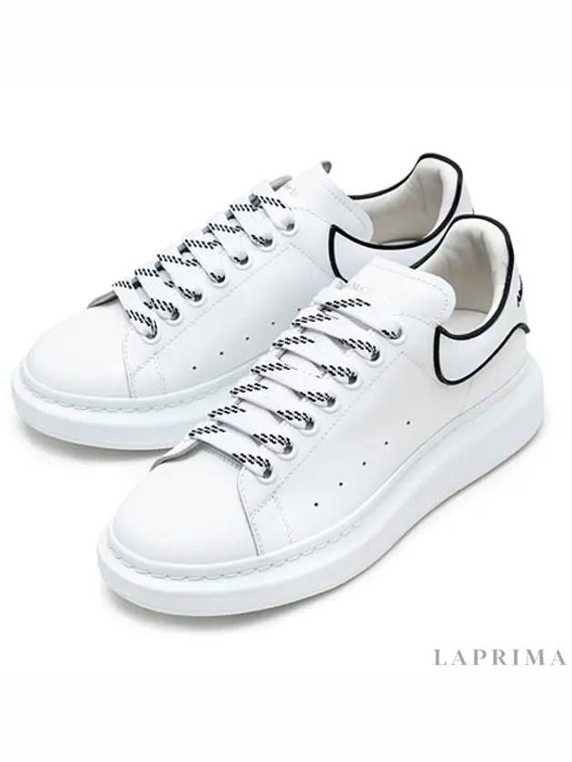 Larry Oversole Black Line Tab Low Top Sneakers White - ALEXANDER MCQUEEN - BALAAN 4