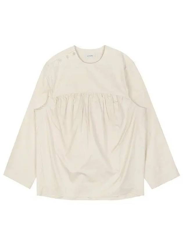 Round Neck Long Sleeve Blouse T-Shirt Ivory - LEMAIRE - BALAAN 2