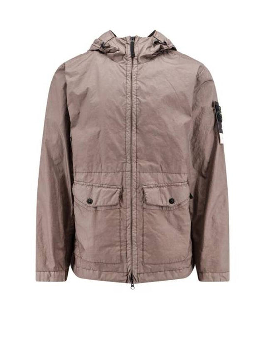 Membrana 3L TC Hooded Jacket Brown - STONE ISLAND - BALAAN 1