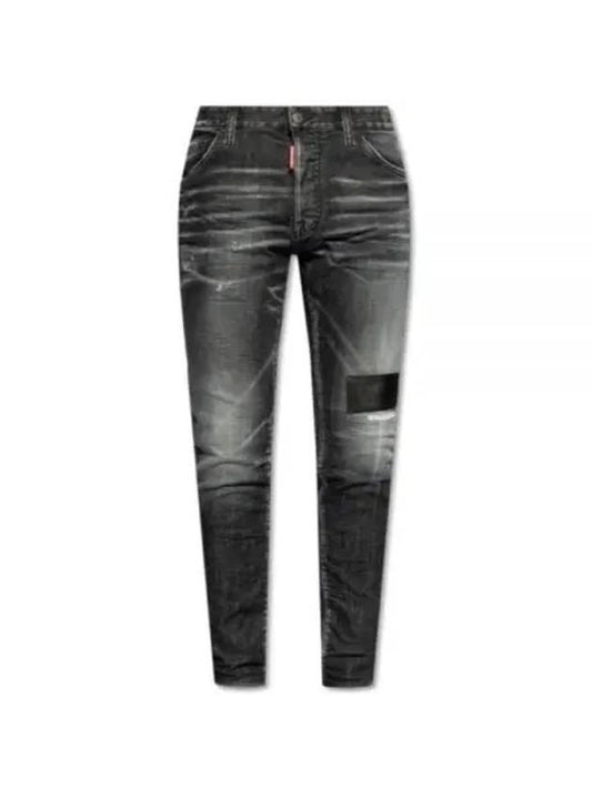 Distressed Wash Denim Jeans Black - DSQUARED2 - BALAAN 2