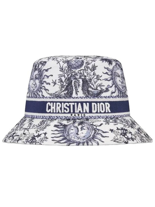 D Bobby Small Brim Bucket Hat White Navy - DIOR - BALAAN 2