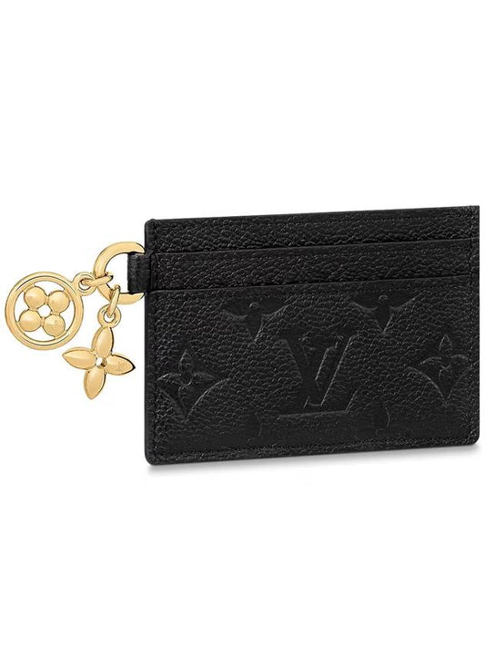 LV Charm Monogram Empreinte Leather Card Wallet Black - LOUIS VUITTON - BALAAN 2