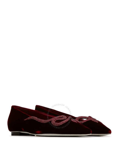 Rene Caovilla Rubino Velvet Morgana Embellished Ballet Flats, Brand Size 39 ( US Size 9 ) - RENE CAOVILLA - BALAAN 2