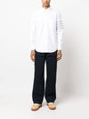 4 Bar Stripe Long Sleeve Shirt White - THOM BROWNE - BALAAN 3