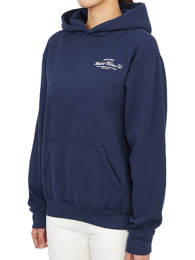 Club Logo Cotton Hoodie Navy - SPORTY & RICH - BALAAN 3