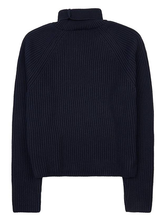 Cotton Wool Blend Turtleneck Black - AMI - BALAAN 3