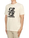 30/1 Jersey Graphic Short Sleeve T-Shirt Beige - CP COMPANY - BALAAN 3