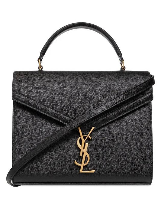 Casandra Grain Leather Tote Bag Black - SAINT LAURENT - BALAAN 1