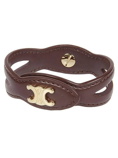 Les Cuirs Calfskin Bracelet Brown - CELINE - BALAAN 1