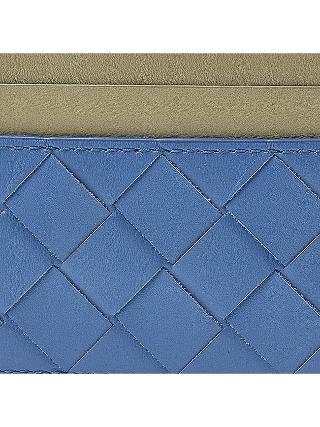 Intrecciato Two-tone Card Wallet Blue - BOTTEGA VENETA - BALAAN 7