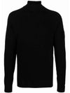 Men's Shadow Project Wappen Knit Turtleneck Black - STONE ISLAND - BALAAN 3