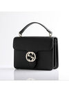 Interlocking GG Chain Small Cross Bag Black - GUCCI - BALAAN 3