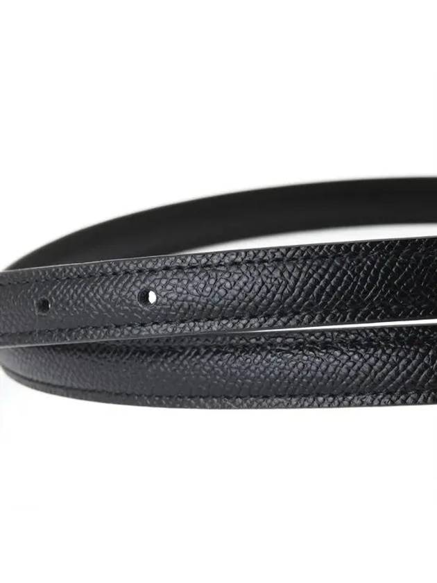 Gancini Leather Belt Black - SALVATORE FERRAGAMO - BALAAN 5