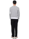 Seersucker Loopback 4 Bar Crew Neck Sweatshirt Light Grey - THOM BROWNE - BALAAN 6