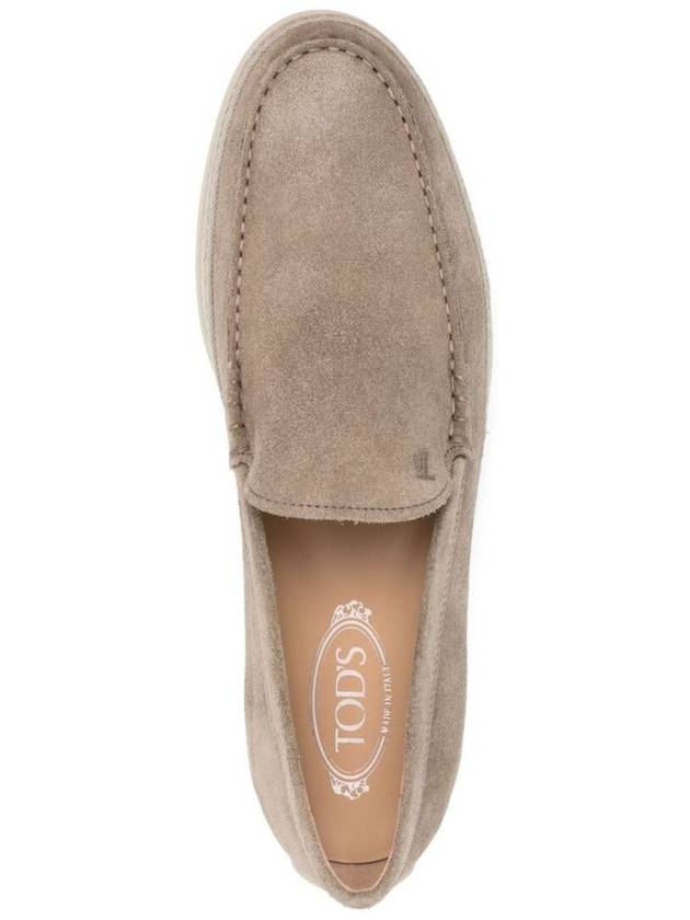 Men's Suede Slip-ons Loafers Beige - TOD'S - BALAAN 5