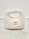 White shearling gold logo Wander hobo bag - MIU MIU - BALAAN 1