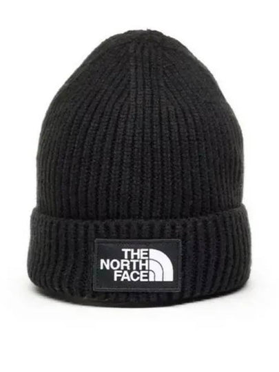 TNF Logo Box Cuffed Beanie Black - THE NORTH FACE - BALAAN 2