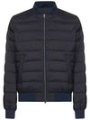 Men's L'aviatore Padded Bomber Jacket Dark Navy - HERNO - BALAAN 1