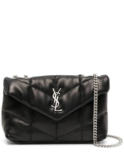 Toy Puffer Leather Shoulder Bag Black - SAINT LAURENT - BALAAN 2