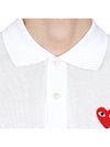 Red Heart Wappen Polo Shirt P1 T006 5 White - COMME DES GARCONS - BALAAN 7