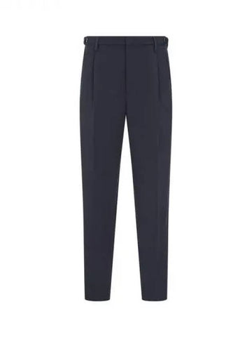 Men s Button Waist One Tuck Pants Navy 271258 - EMPORIO ARMANI - BALAAN 1