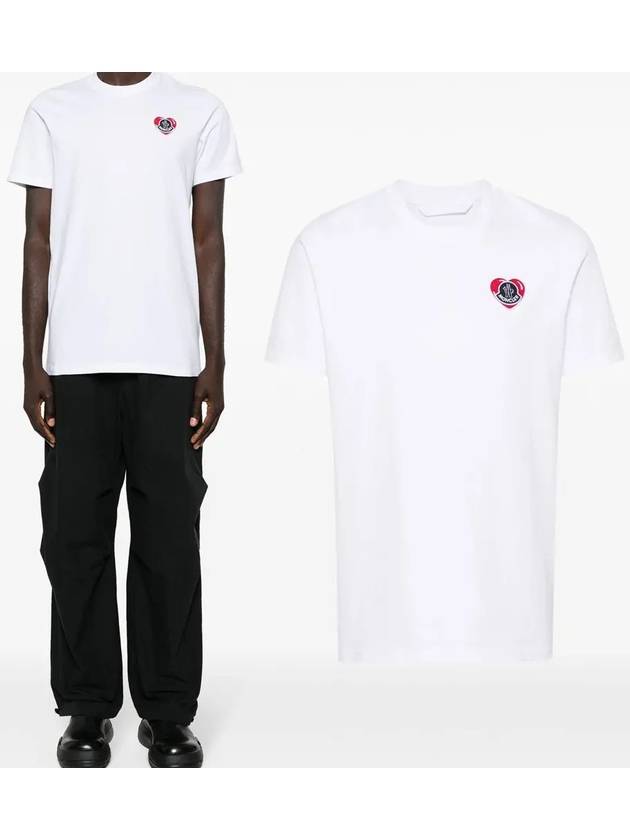 Logo Patch Cotton Short Sleeve T Shirt 8C00021 8390T - MONCLER - BALAAN 1