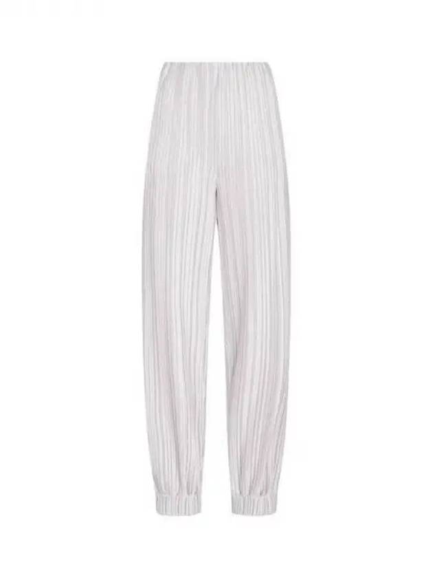 Women s pleated velvet jogger pants light gray 270782 - GIORGIO ARMANI - BALAAN 1