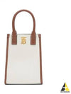Francis Canvas Leather Mini Bag Ecru Tan - BURBERRY - BALAAN 2