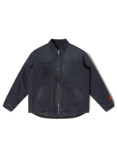 Zip-Up Denim Jacket Black - HERON PRESTON - BALAAN 2