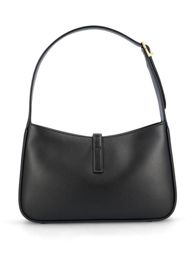 Le 5 A 7 Smooth Leather Hobo Shoulder Bag Black - SAINT LAURENT - BALAAN 3