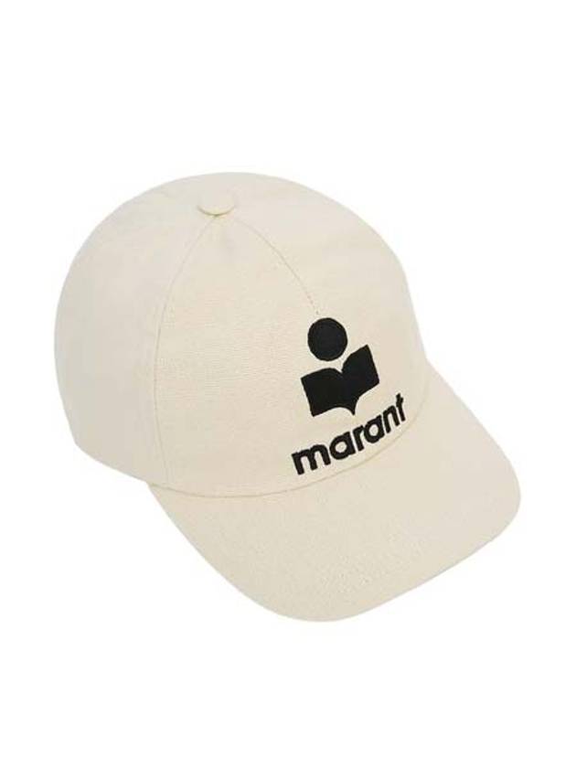 Tyron Logo Cotton Ball Cap Ecru - ISABEL MARANT - BALAAN 4