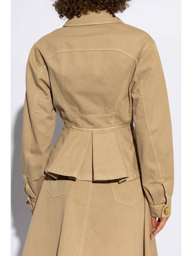 Balmain Peplum Jacket, Women's, Beige - BALMAIN - BALAAN 4