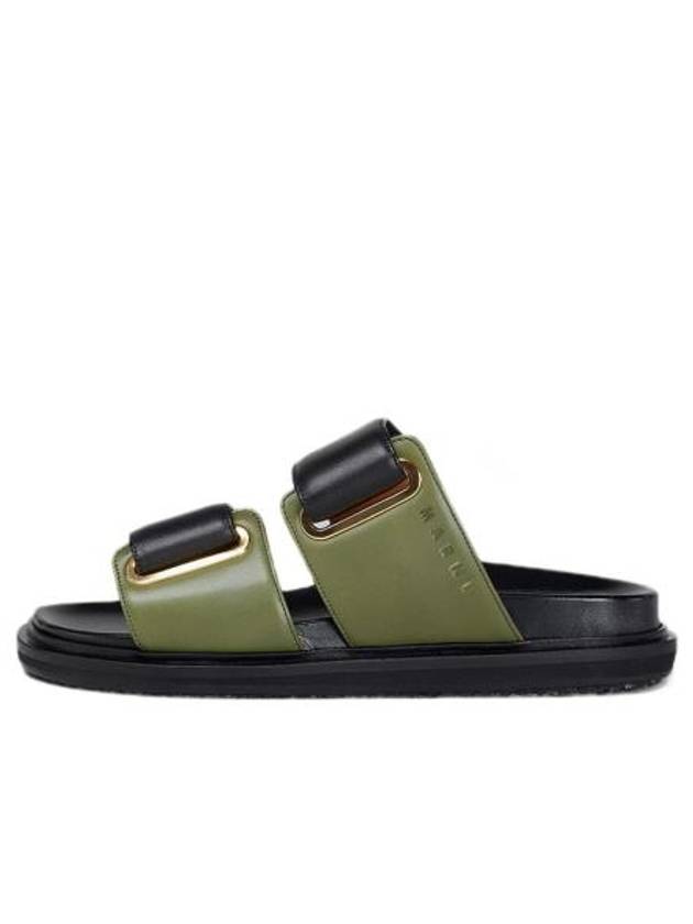 Fussbet Sandals Black Dark Olive - MARNI - BALAAN 2