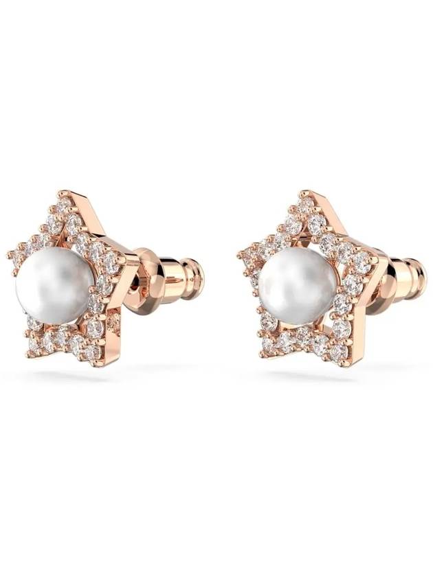 Stella Pearl Star Stud Earrings Rose Gold - SWAROVSKI - BALAAN 5