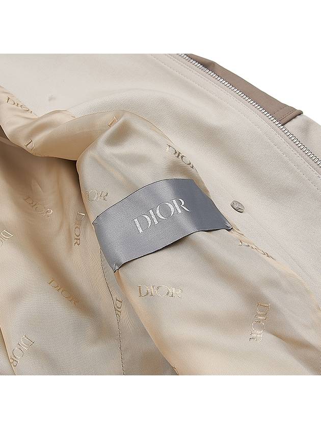 Cotton Canvas Bomber Jacket Beige - DIOR - BALAAN 11