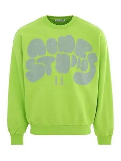 Bubble Logo Crew Neck Sweatshirt Green - ACNE STUDIOS - BALAAN 2