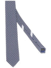 Gancini Print Silk Tie Navy - SALVATORE FERRAGAMO - BALAAN 5