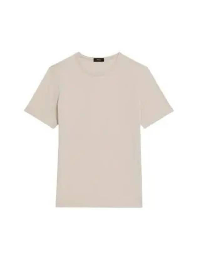 Men's Essential Cosmos Short Sleeve T-Shirt Beige - THEORY - BALAAN 2