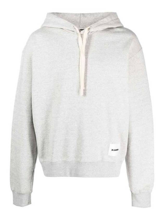 Logo Patch Cotton Hoodie Grey - JIL SANDER - BALAAN 2