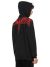 Red Wing Print Cotton Hoodie Black - MARCELO BURLON - BALAAN 4