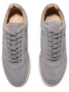 Stamp Logo Suede Low Top Sneakers Grey - TOD'S - BALAAN 2