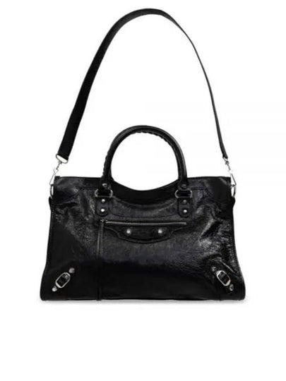 Le City Medium Leather Tote Bag Black - BALENCIAGA - BALAAN 2