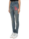 LA patch logo high waist sneaky jeans 527442 - GUCCI - BALAAN 3