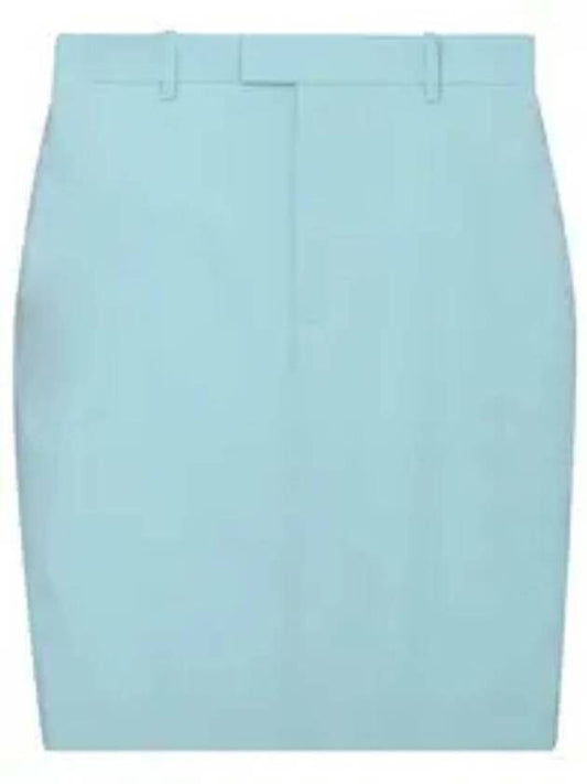 knee-length back slit triangle patch mini H-line skirt - BOTTEGA VENETA - BALAAN 2